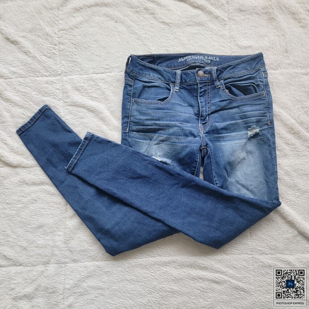 American Eagle High Rise Distressed Skinny Leg Jegging Jeans‎